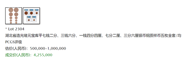 这五枚光绪元宝铜币价值四百多万 到底有何魅力 